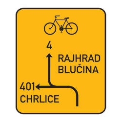 Cyklo značka IS20 - Návěst před křižovatkou pro cyklisty