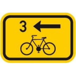 Cyklo značka IS21b - Směrová tabulka pro cyklisty