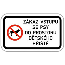 Cedule - Zákaz vstupu se psy na dětské hřiště