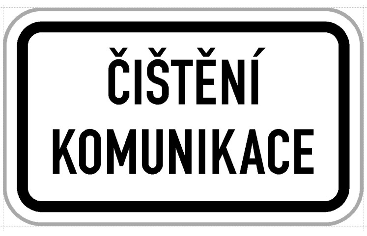 Dodatková tabulka - čištění komunikace