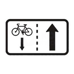 Dopravní značka E12a - Jízda cyklistů v protisměru