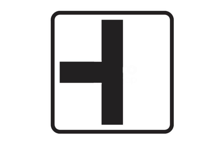 Dopravní značka E2a - Tvar křižovatky, tip1