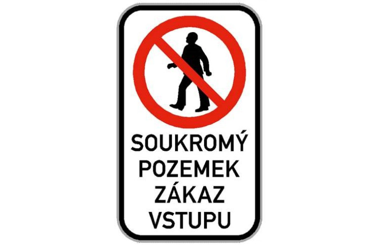 Soukromý pozemek - Zákaz vstupu