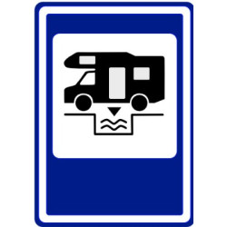 Dopravní značka IJ15 - Servisní místo pro sanitaci hygienických zařízení obytných vozidel