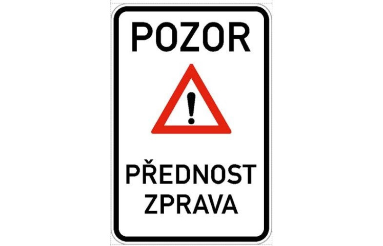 Dopravní značka  - Přednost zprava