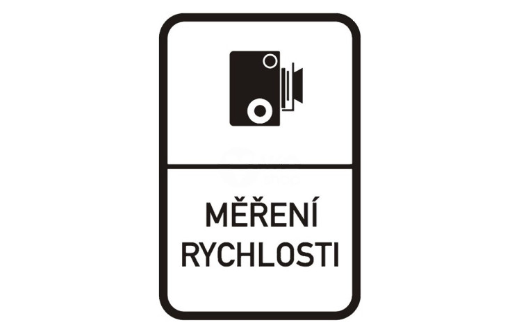 Dopravní značka IP31a - Měření rychlosti Dopravní značka IP31a - Měření rychlosti