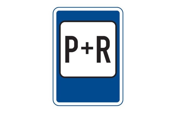 Dopravní značka IP13d - Parkoviště P+R