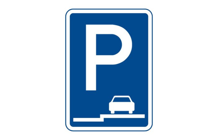 Dopravní značka IP11e - Parkoviště (stání na chodníku podélné) Dopravní značka IP11e - Parkoviště (stání na chodníku podélné)