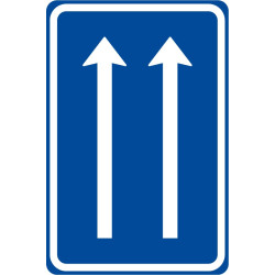 Dopravní značka IP16 - Uspořádání jízdních pruhů