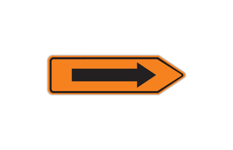 Dopravní značka IS11c - Směrová tabule pro vyznačení objížďky Dopravní značka IS11c - Směrová tabule pro vyznačení objížďky