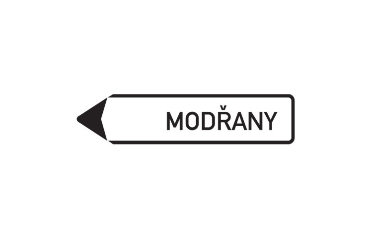 Dopravní značka IS4c - Směrová tabule