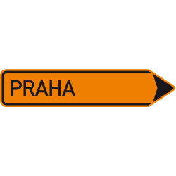 Dopravní značka IS11b - Směrová tabule pro vyznačení objížďky