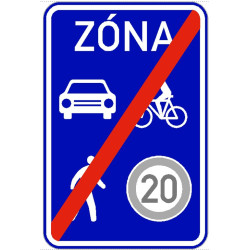 Dopravní značka IZ10b -  Konec sdílené zóny, 750x1000mm