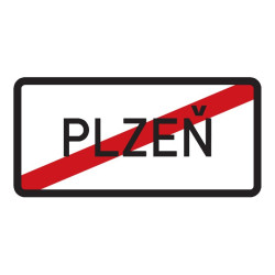 Dopravní značka IZ4b - Konec obce - Obdélník 1000x650mm, dvouřádkový text