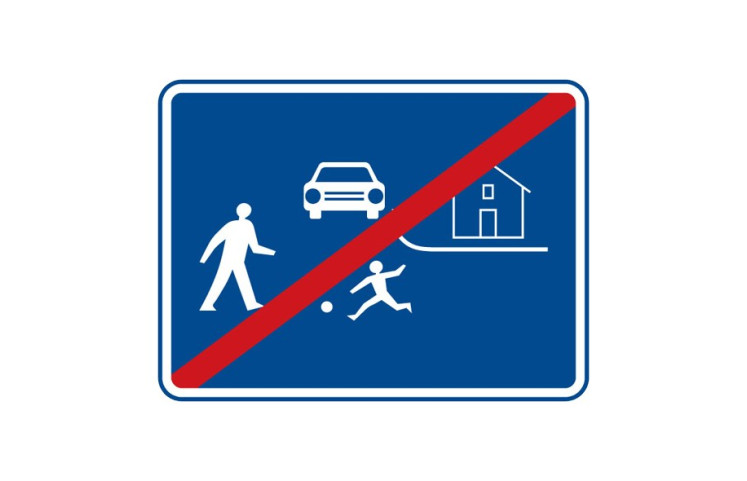 Dopravní značka IZ5b - Konec obytné zóny Dopravní značka IZ5b - Konec obytné zóny