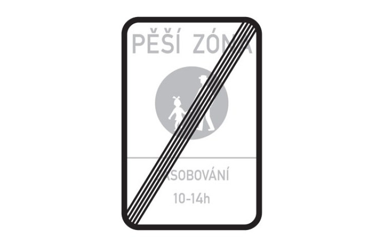 Dopravní značka IZ6b - Konec pěší zóny