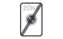 Dopravní značka IZ8b - Konec zóny s dopravním omezením