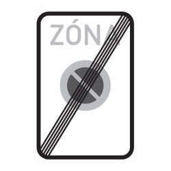 Dopravní značka IZ8b - Konec zóny s dopravním omezením - Obdélník 1000x1500mm