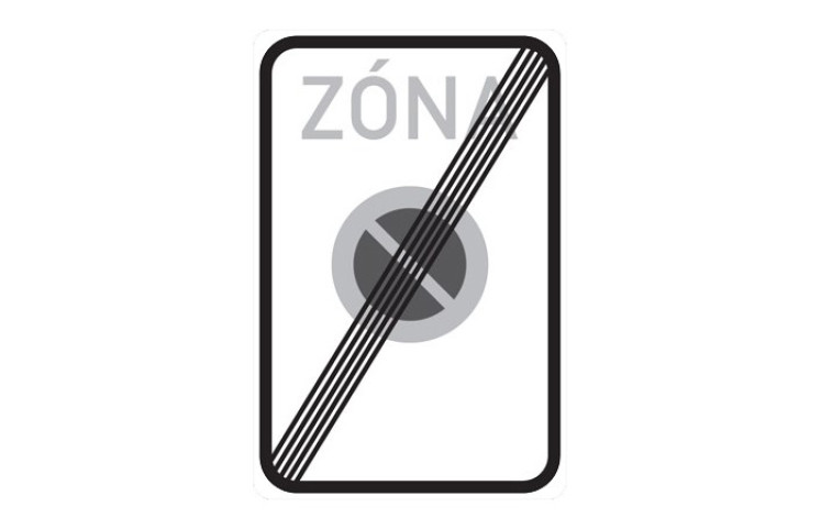 Dopravní značka IZ8b - Konec zóny s dopravním omezením