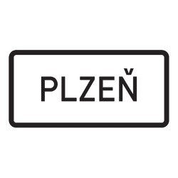 Dopravní značka IZ4a - Obec - Obdélník 1000x650mm