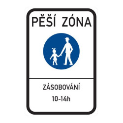 Dopravní značka IZ6a - Pěší zóna