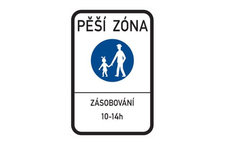 Dopravní značka IZ6a - Pěší zóna