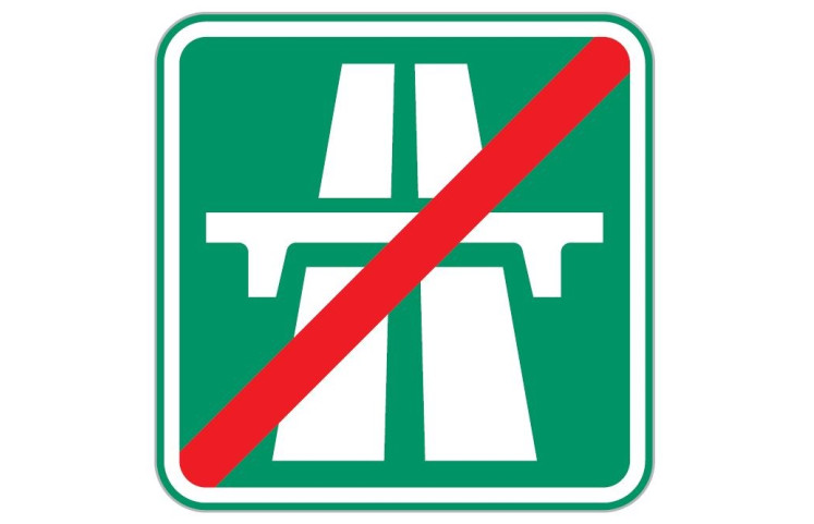 Dopravní značka IZ1b - Konec dálnice