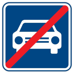 Dopravní značka IZ2b - Konec silnice pro motorová vozidla