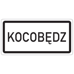 Dopravní značka IZ4c - Obec v jazyce národnostní menšiny, 1000x650mm, Dvouřádkový text