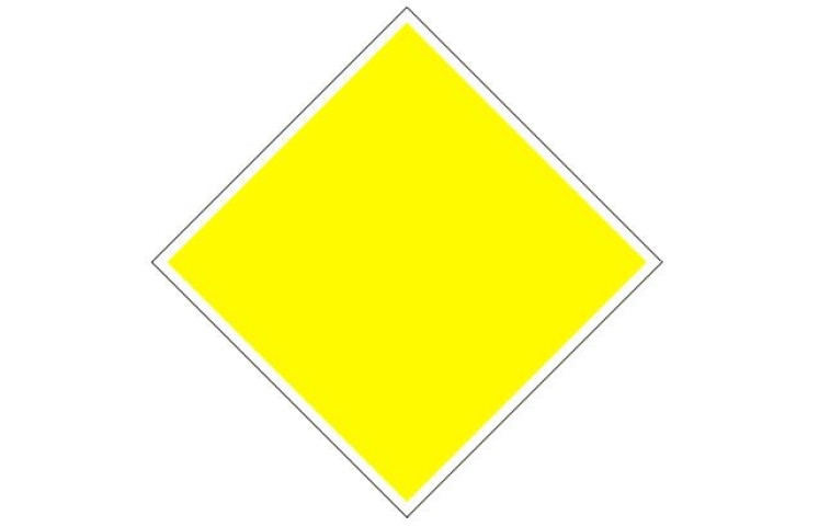 Plavební znak D1 - Doporučené proplouvání v obou směrech