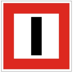 Plavební znak B8 - Příkaz zachovávat zvláštní pozornost