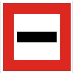 Plavební znak B5 - Příkaz zůstat stát v případech stanovených Řádem