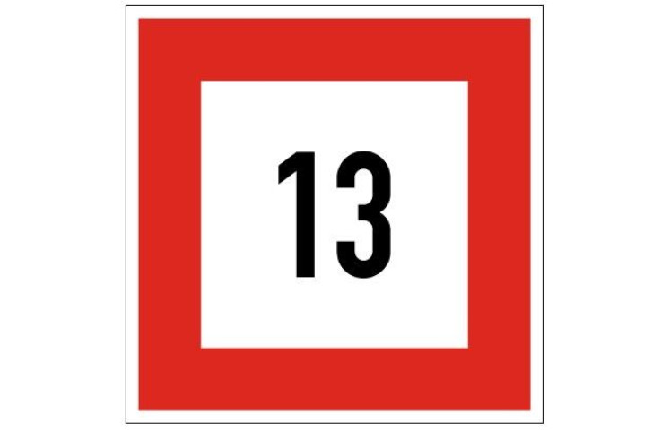 Plavební znak B6 - Příkaz nepřekračovat stanovenou rychlost (v km/h) Plavební znak B6 - Příkaz nepřekračovat stanovenou rychlost (v km/h)