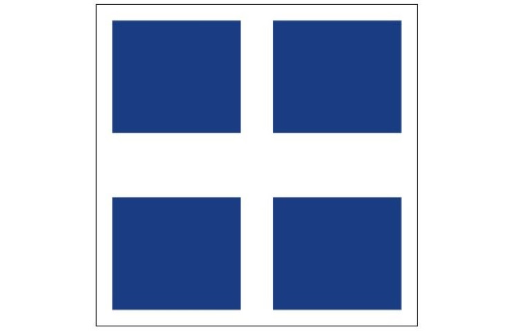 Plavební znak E10a - Plavidlo pluje po vedlejší vodní cestě