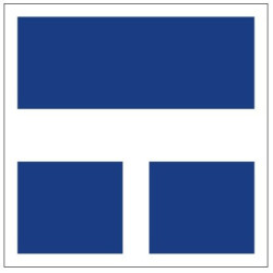 Plavební znak E10b - Plavidlo pluje po vedlejší vodní cestě