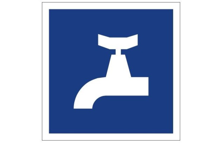 Plavební znak E13 - Místo odběru pitné vody Plavební znak E13 - Místo odběru pitné vody