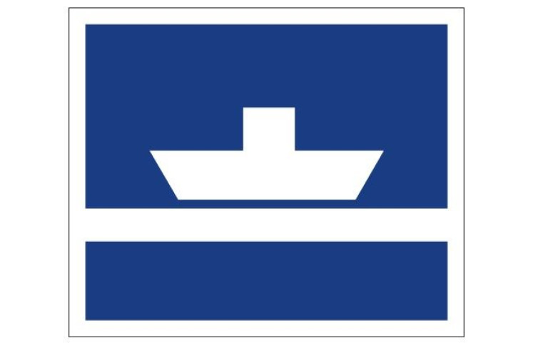 Plavební znak E4a - Převozní lodě, které neplují volně Plavební znak E4a - Převozní lodě, které neplují volně