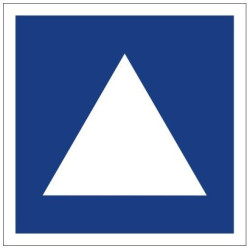 Plavební znak E5.4 - Místo vyhrazené pro stání plavidel určených k plavbě tlačením