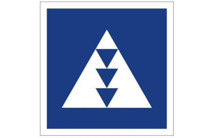 Plavební znak E5.7 - Místo vyhrazené pro stání plavidel určených k plavbě tlačením