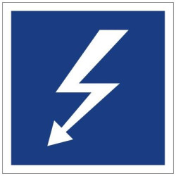 Plavební znak E2 - Křižování vzdušným kabelem