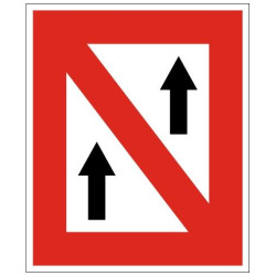 Plavební znak A2 -Zákaz předjíždění