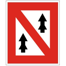 Plavební znak A3 - Zákaz vzájemného předjíždění sestav