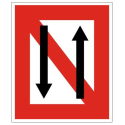 Plavební znak A4 - Zákaz potkávání a předjíždění