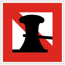 Plavební znak A7 - Zákaz vyvazování ke břehu