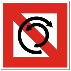Plavební znak A8 - Zákaz provádět obrat