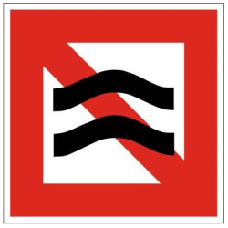 Plavební znak A9 - Zákaz vytvářet vlnobití nebo sání