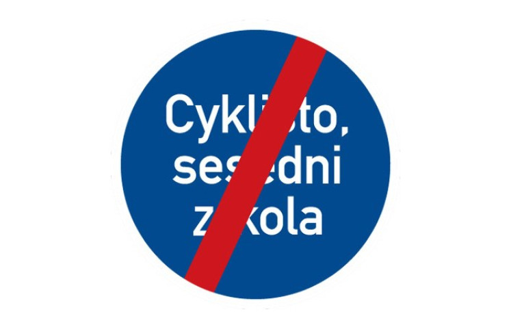 Dopravní značka C14b - Konec jiného příkazu Dopravní značka C14b - Konec jiného příkazu