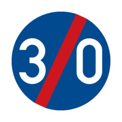 Dopravní značka C6b - Konec nejnižší dovolené rychlosti