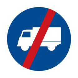 Dopravní značka C12b - Konec přikázaného jízdního pruhu - Standardní kruh 700mm