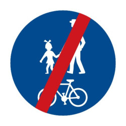 Dopravní značka C9b - Konec stezky pro chodce a cyklisty